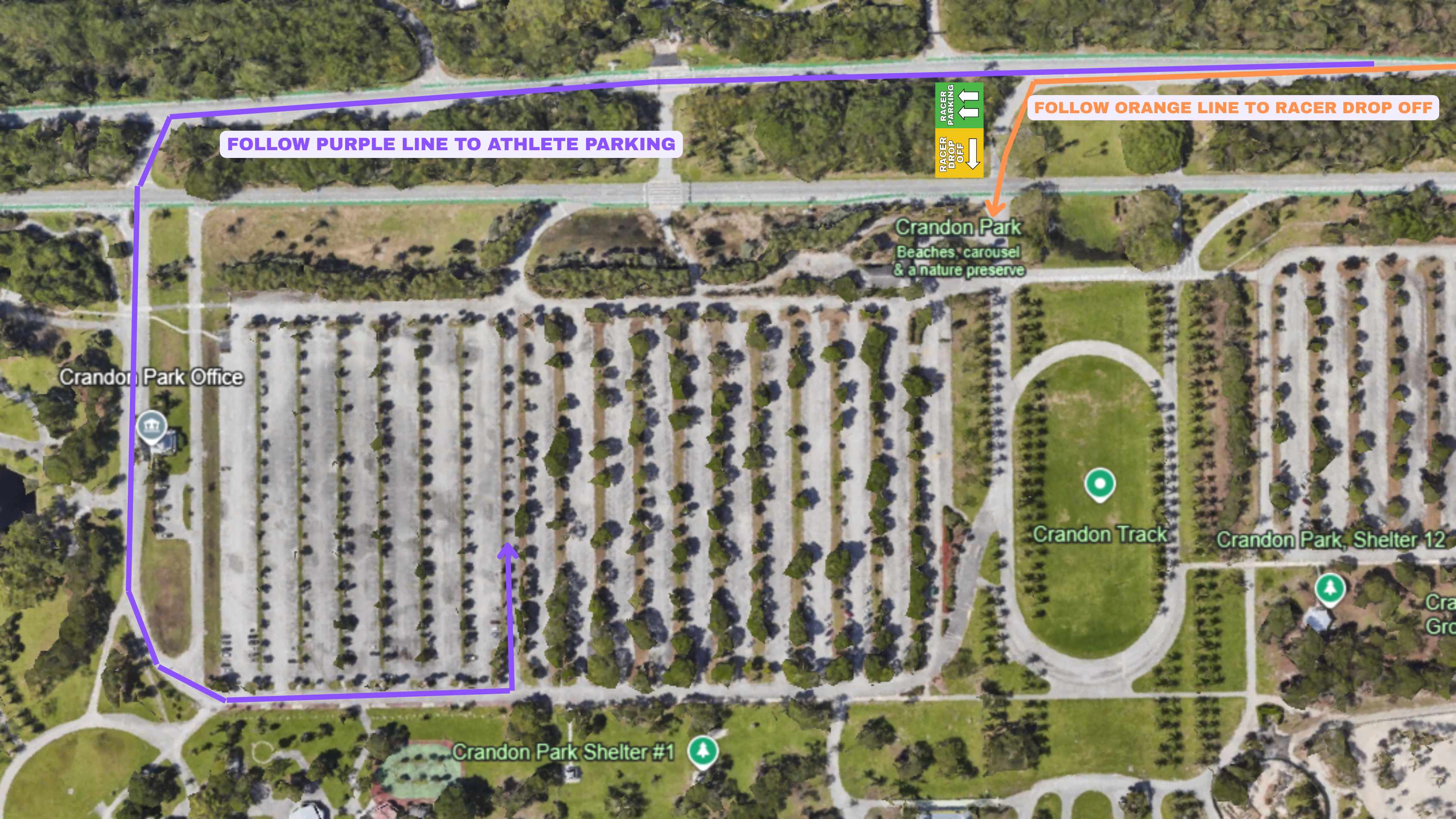 Location of Miami Bayside Half Marathon and 10K, Location & Directions, Miami's Key Biscayne Half Marathon